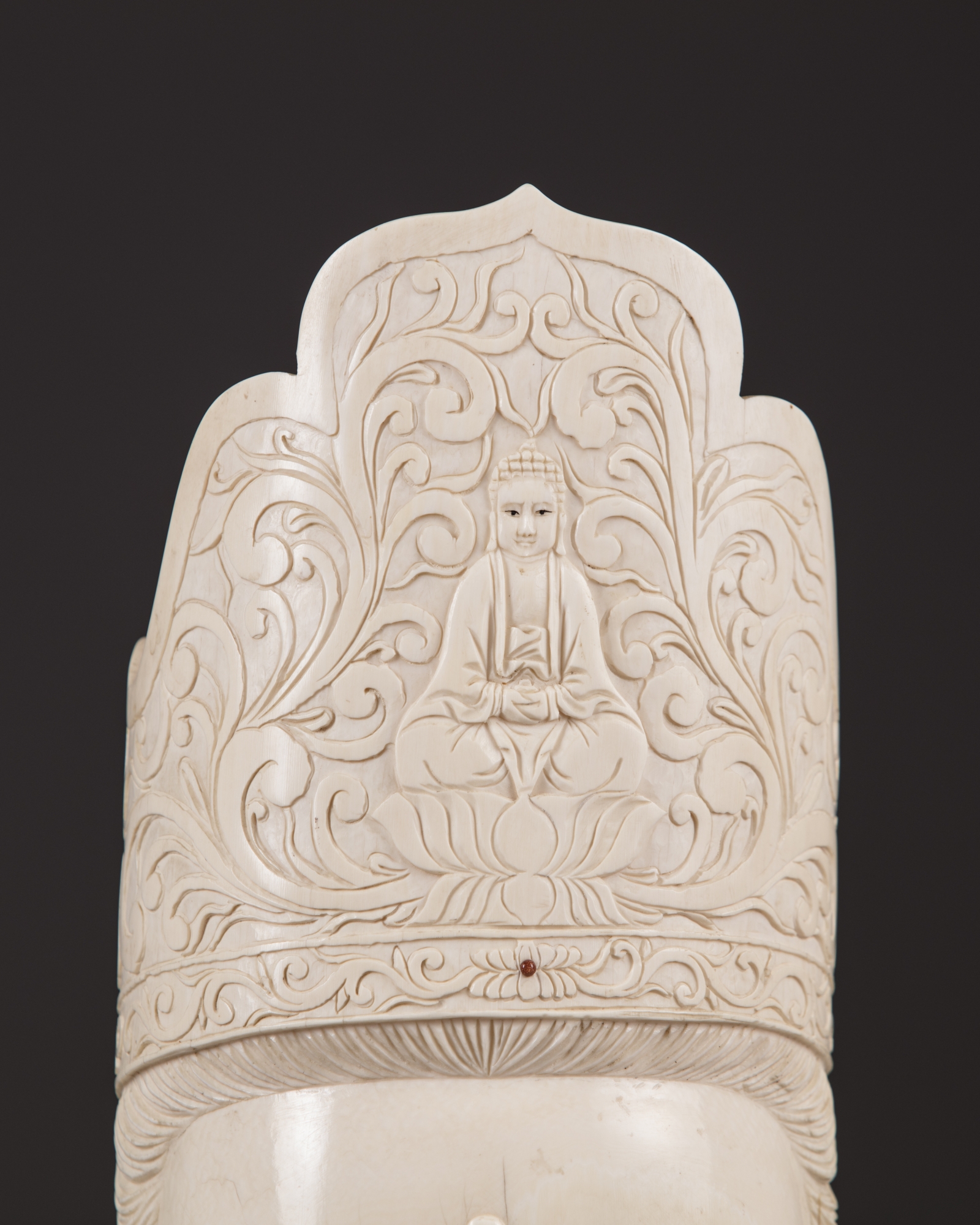 An Ivory carving of a Guanyin head OAA