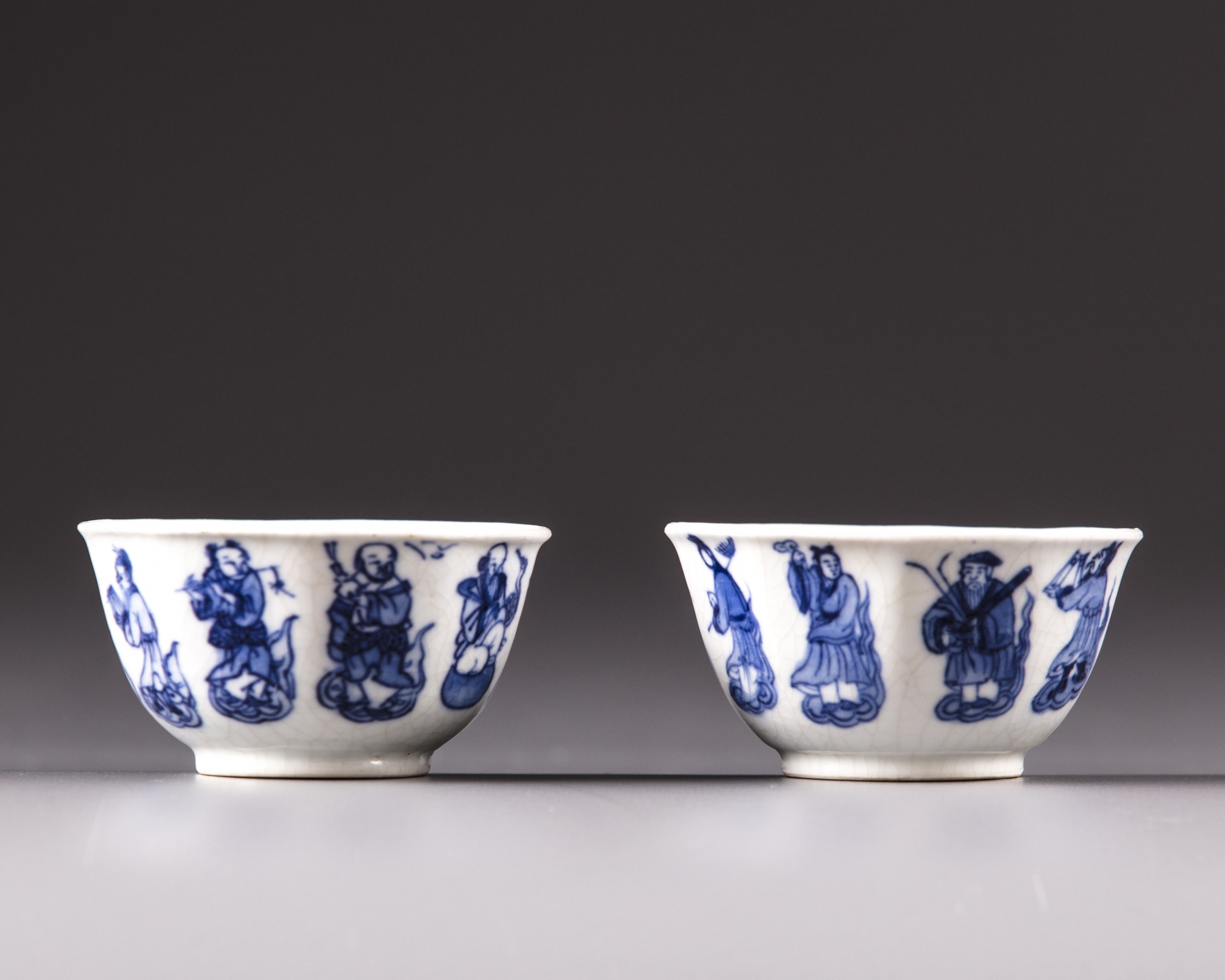 A pair of Chinese cups OAA