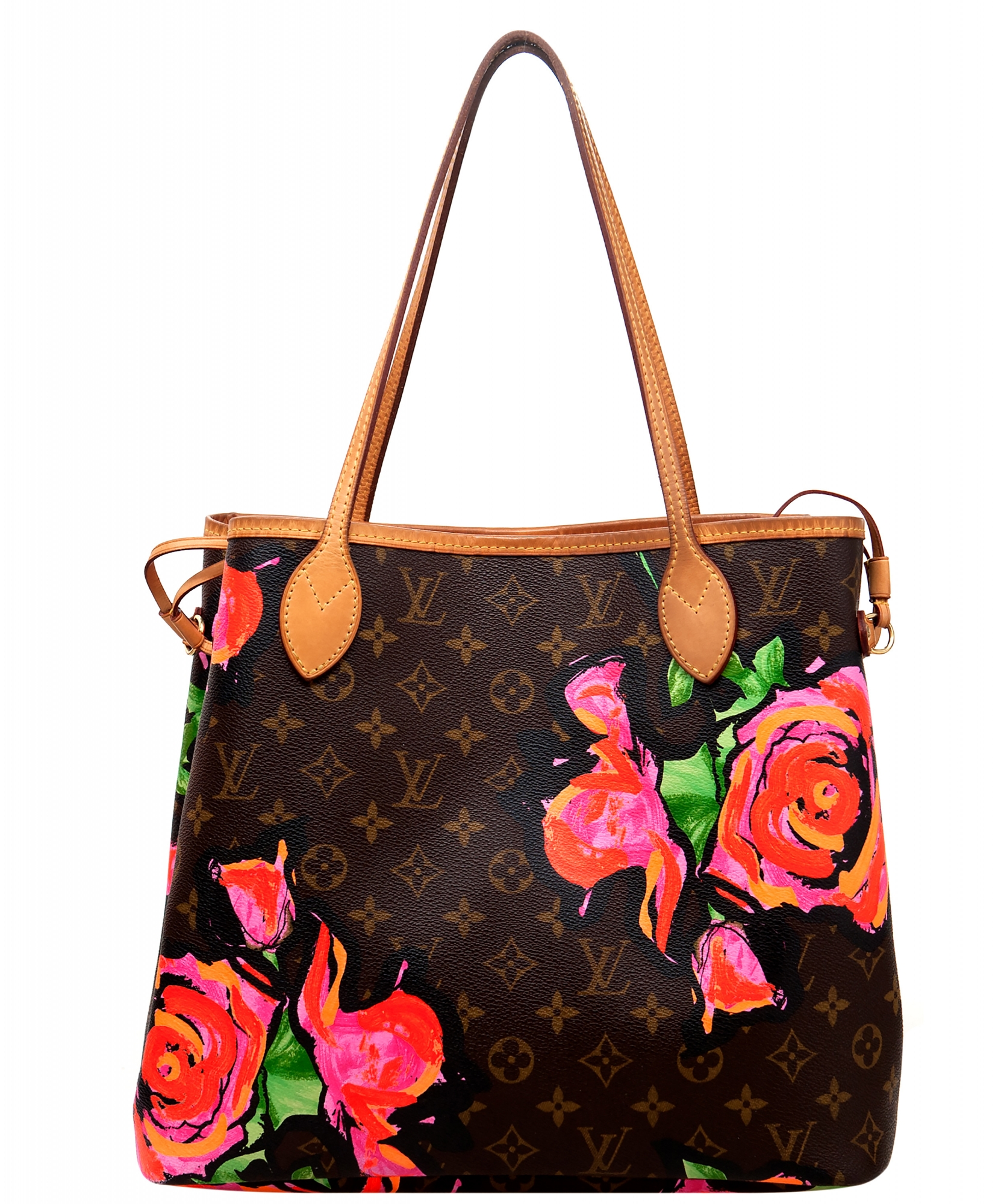 Louis Vuitton Monogram Graffiti Roses Neverfull MM Bag - Limited Edition | ArtListings