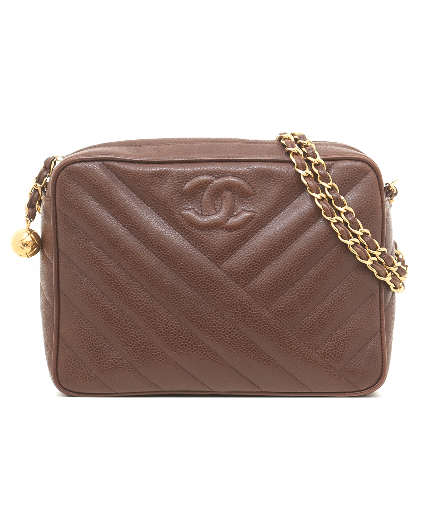 Neutral Vintage Chanel Camera handbag