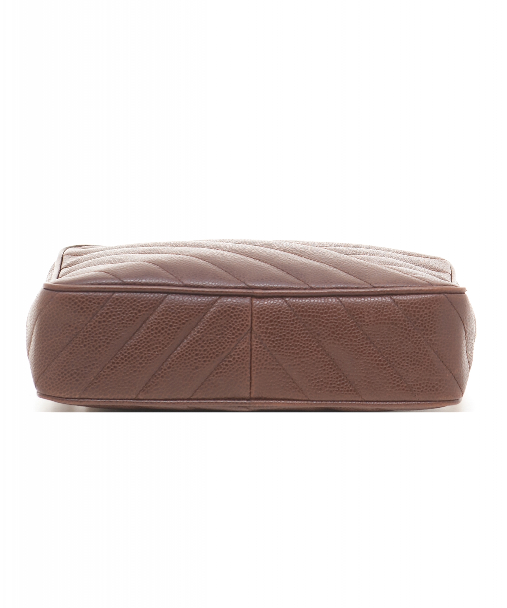 Chanel Brown Caviar Chevron Quilted Camera Bag Chanel ArtListings