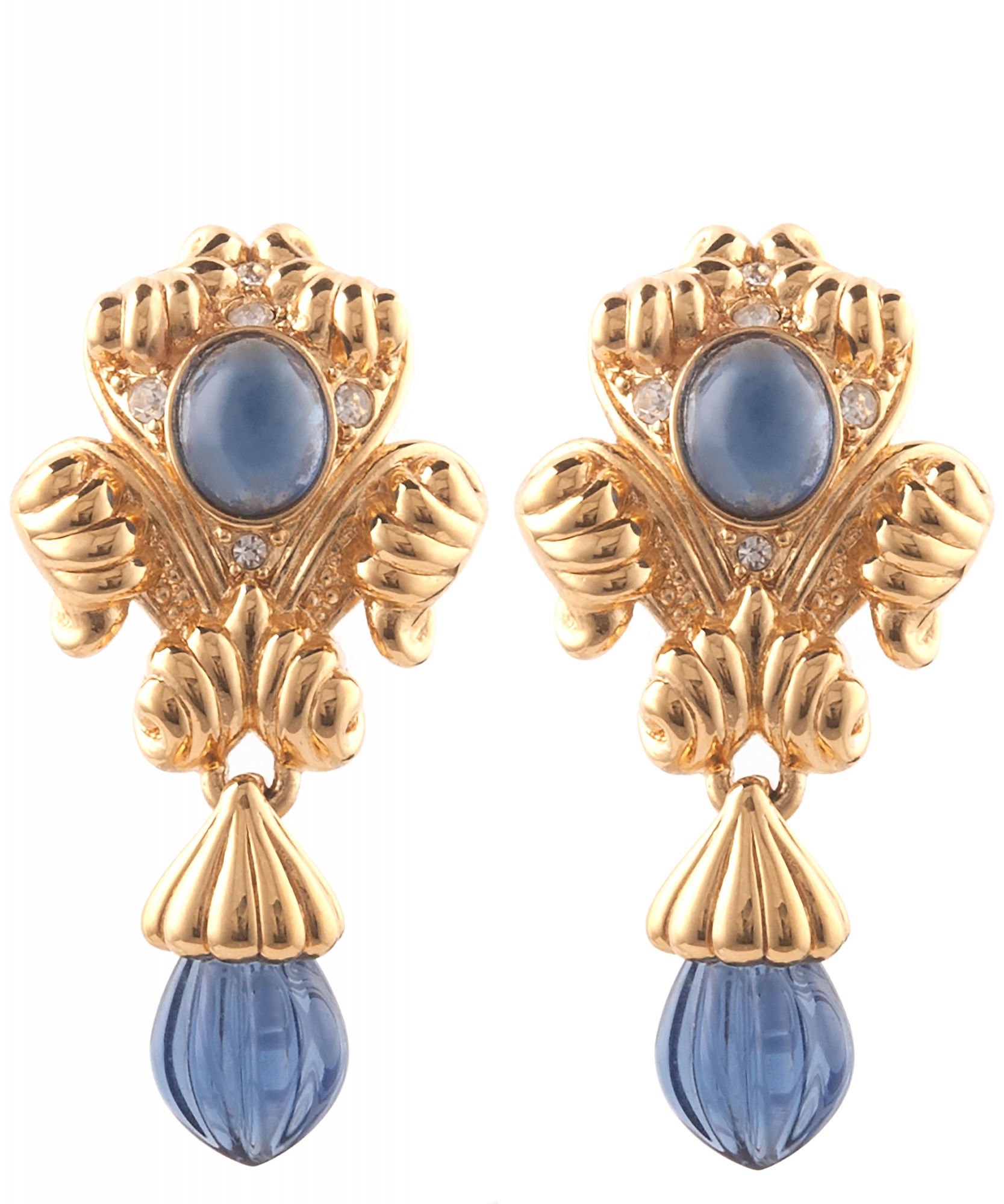 Nina Ricci 'Faux Sapphire' Drop Earrings - Nina Ricci | ArtListings