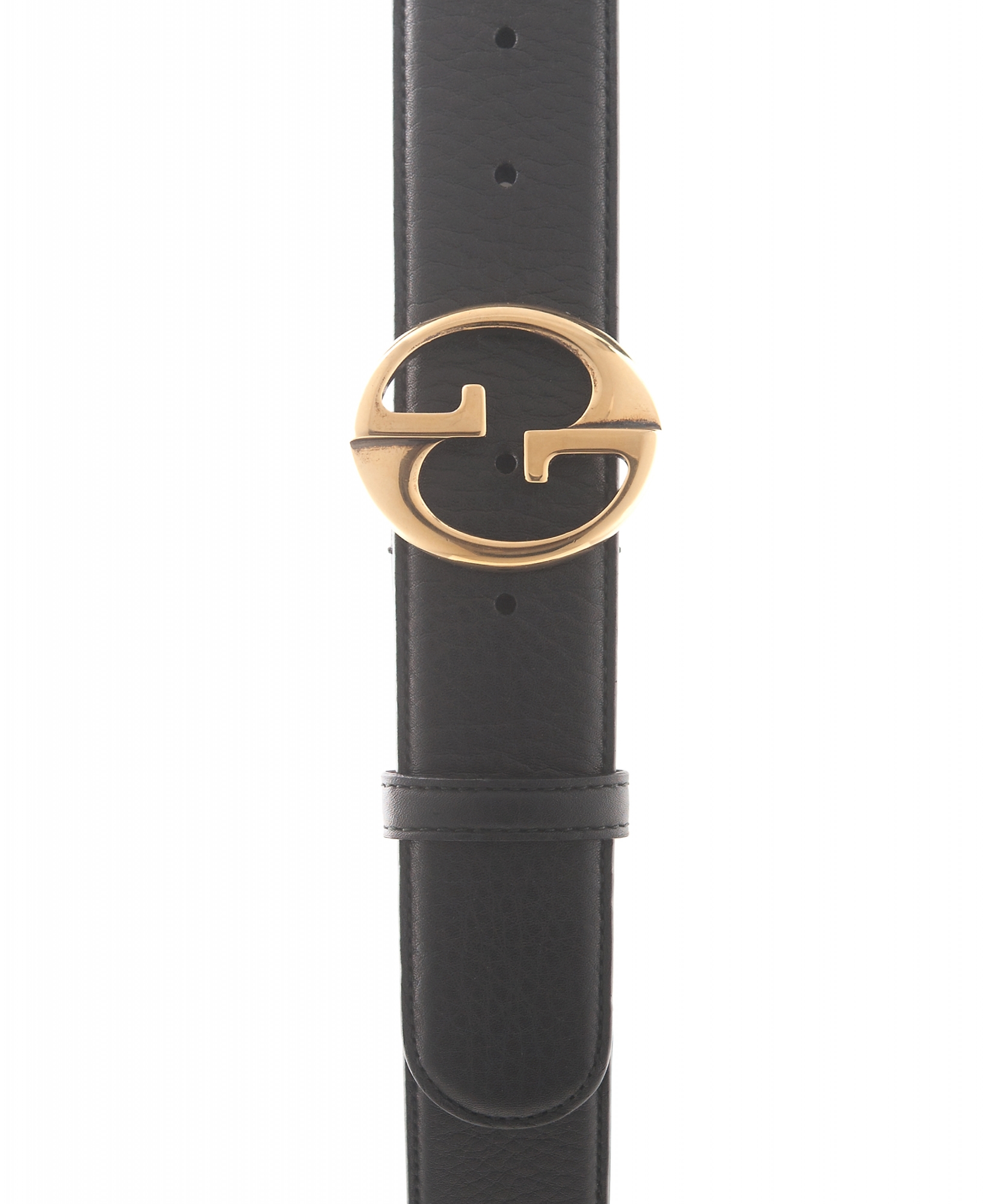 Gucci Black Leather Belt with Interlocking G Buckle - Gucci | ArtListings