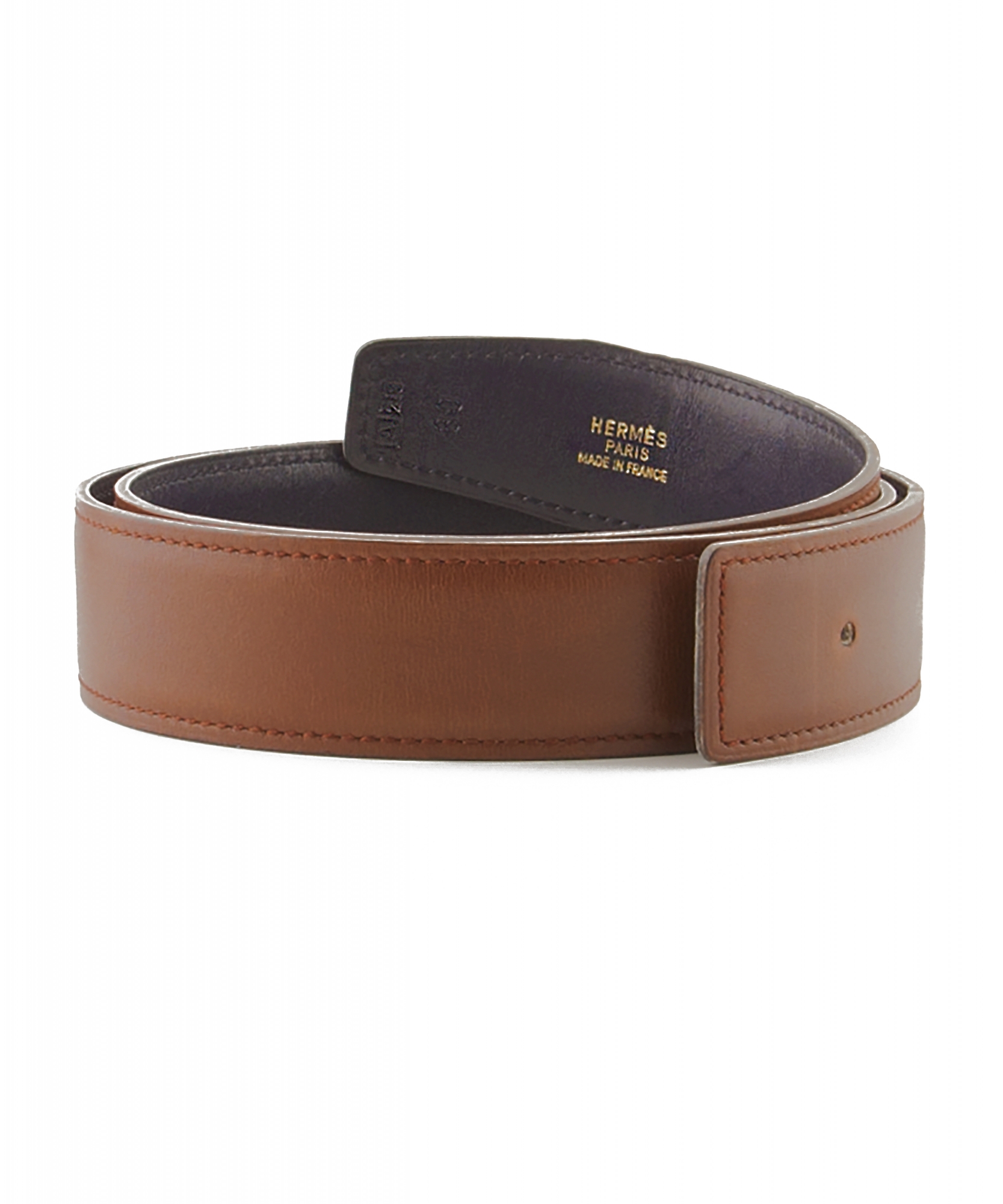 Reversible leather strap 32 mm