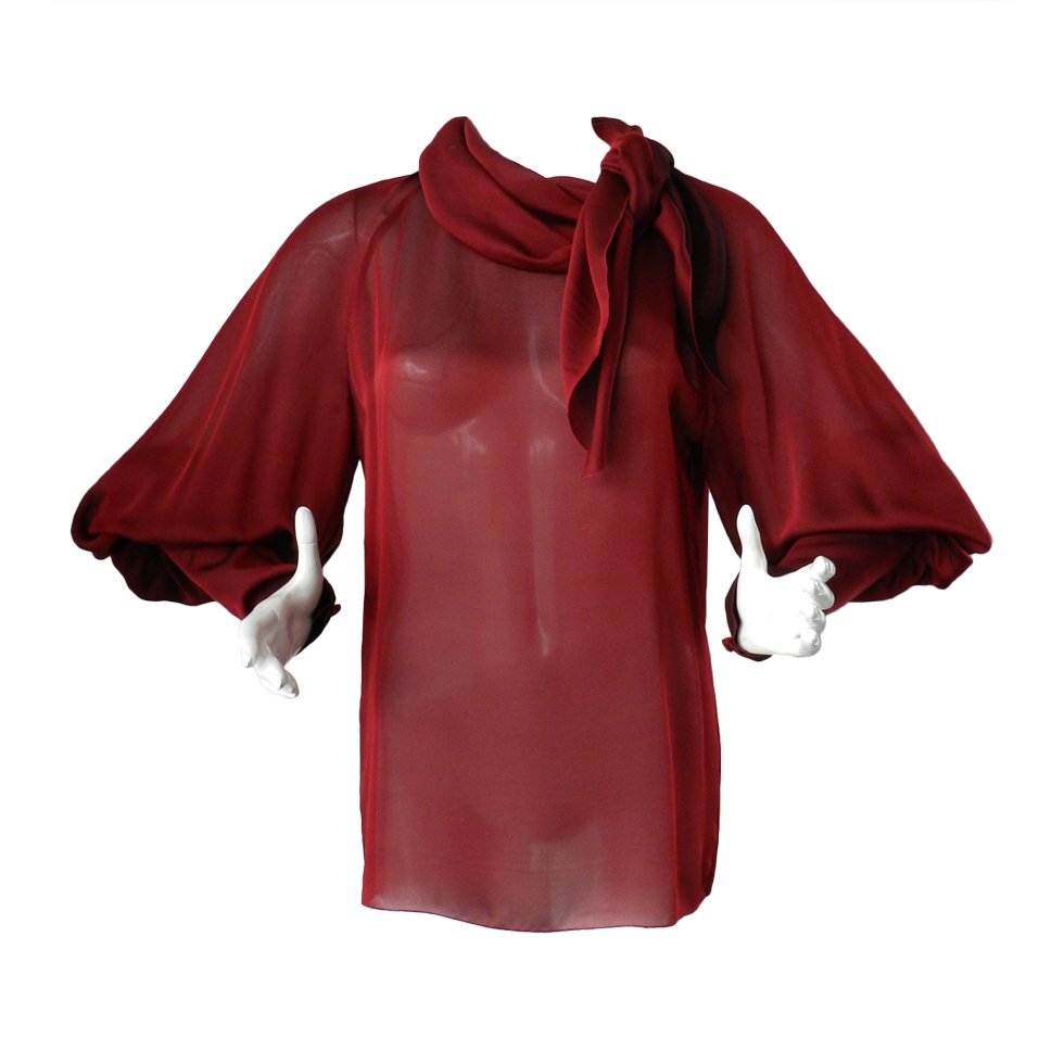 Chanel Red Silk Blouse 07A - Chanel | La Doyenne