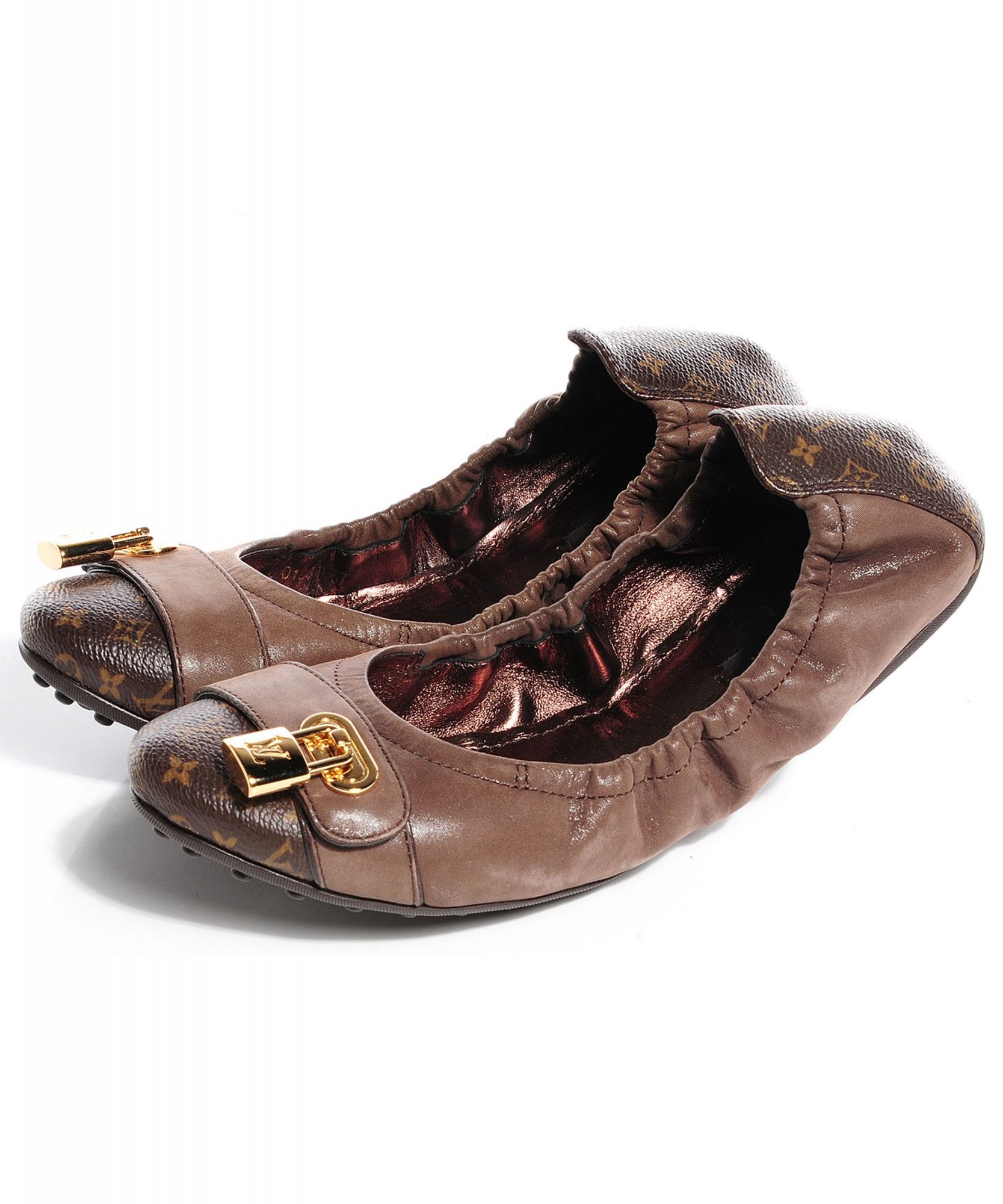 LOUIS VUITTON LOUIS VUITTON ballerina shoes flats Monogram leather Brown  Used Women #35