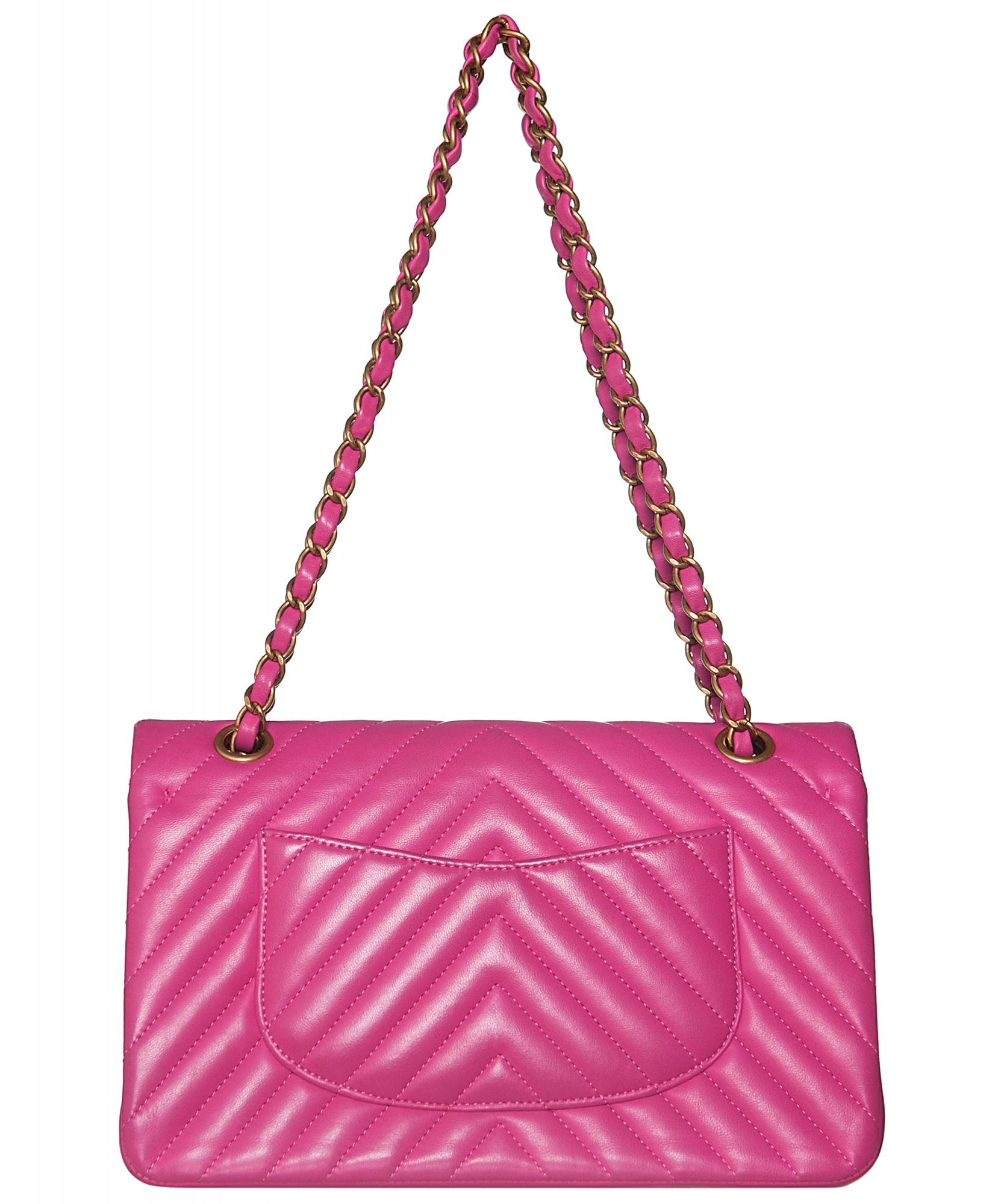 chanel double flap bag pink