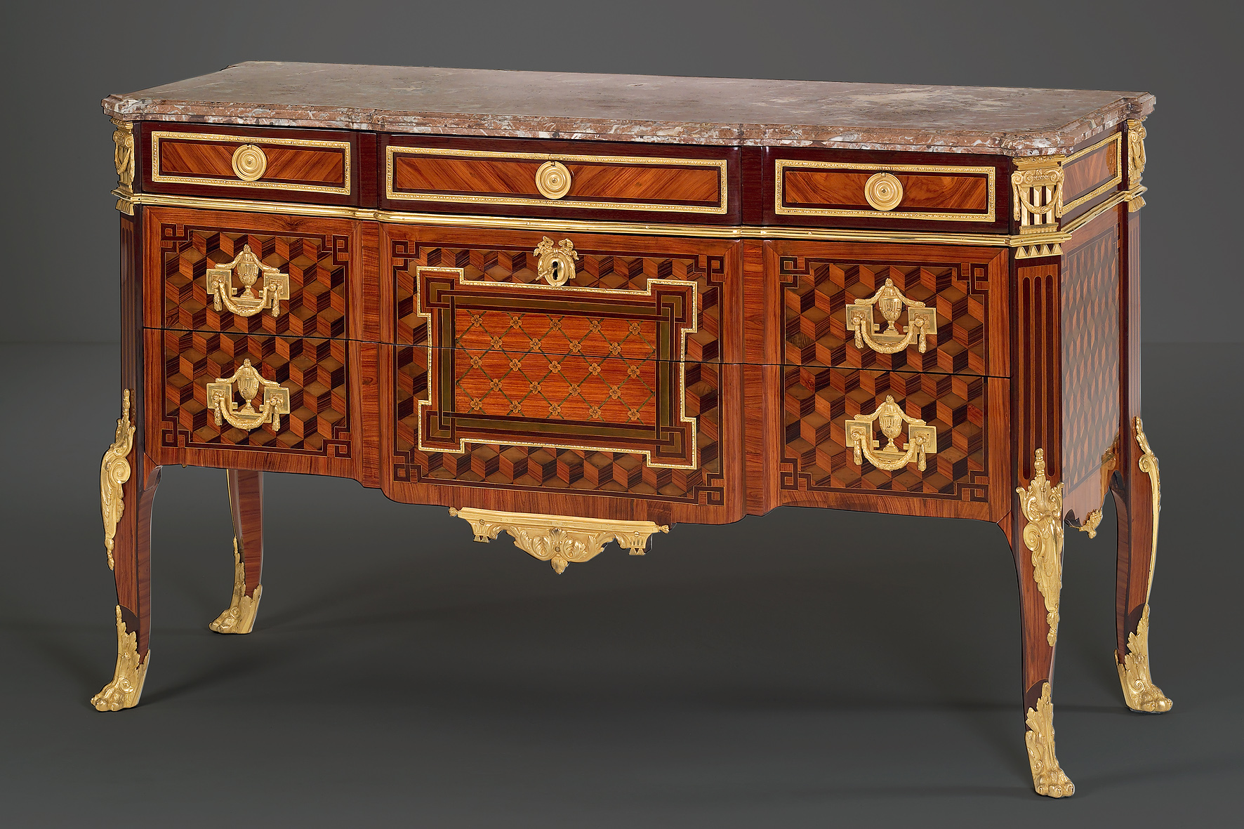 Fjord Afståelse Omhyggelig læsning Royal French Louis XVI Parquetry Commode, stamped: Mewesen | Kollenburg  Antiquairs