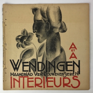 Wendingen, Interiors, cover design Otto B. de Kat, 1927, edition 2 - Otto Boudewijn de Kat