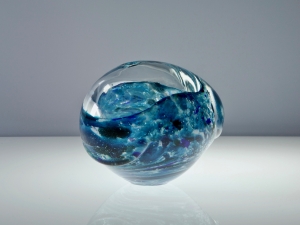 A.D. Copier, Unique glass object with met enclosed bubbles, Studio De Oude Horn, 1979 - Andries Dirk (A.D.) Copier