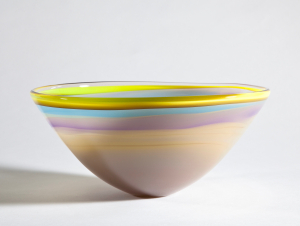 Misha Ignis, Wide bowl with pastel colours, Noordwijk, 1989 - Misha Ignis