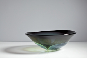 Willem Heesen, Unique glass bowl 'Gestand', Studio De Oude Horn, 1987 - Willem Heesen W.