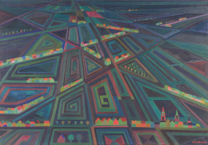 Dirk Breed, 'Panorama II', oil on canvas, signed 'Dirk Breed,' ca. 1966, 70 x 100 cm. - Dirk Breed
