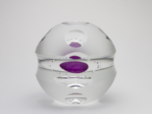 Steve Frey, Glass object with purple decor, 2009 - Steve Frey