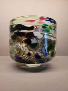 W. Heesen, Oude Horn Piet v. Klei, unique glass artwork, 810516 - Willem Heesen W.