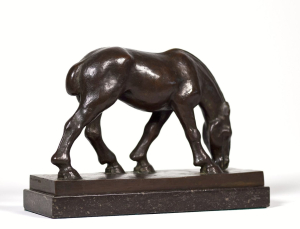 A. Remiëns, bronzen sculptuur, 'Grazend Paard', uitgevoerd bij de Plastiek, omstreeks 1925. - Adrianus Remiëns