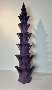 Jan van der Vaart, blue/purple, 7-piece, tulipe tower, multiple. - Johannes Jacobus, Jan van der Vaart