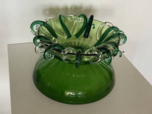 Neil Wilkin, green glass, decorative table piece, 1996 - Neil Wilkin