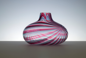 Lino Tagliapietra, Samarcanda vase with filigrano, in clear and pink glass - Lino Tagliapietra