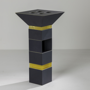 Wim Borst (Gouda 1946), keramische sculpturale vaas met geometrische patronen, 1994. - Wim Borst