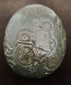 Theo van de Vathorst (1934-2022), small version of the bronze sculpture 'Egg', 1978 - Theo van de Vathorst