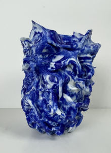 Babs Haenen, blue/white vessel form 2009 - Babs Haenen