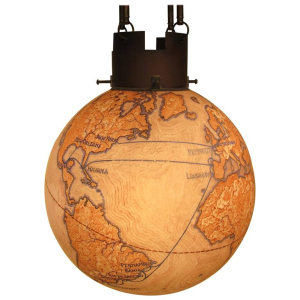 Stained Glass Globe Lamp, commissioned by the Royal Dutch Lloyd, attributed to Willem Bogtman, 1917-1919 - Willem Bogtman