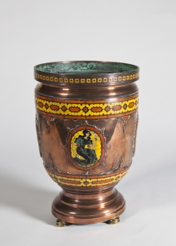 Jan Eisenloeffel, Bronze vase with enamel medaillons, 1915 - Jan Eisenloeffel