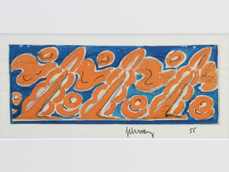 Mommie Schwarz, Schets nr. 55, waterverf, potlood en inkt op papier, jaren '20 - Mommie (S.L.) Schwarz