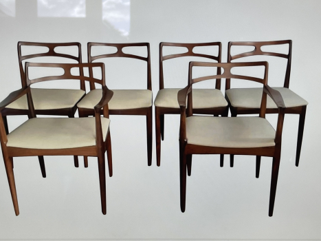 Danish Rosewood Mid-Century Dining Chairs Johannes Andersen for Christian Linneberg - Johannes Andersen