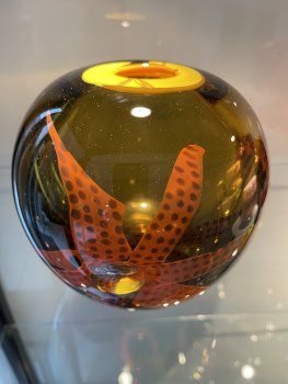 Willem Heesen, unique glass object made in de Oude Horn, 'Zeewezen' (sea animal), in 1996 - Willem Heesen W.