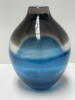 Floris Meydam, unica gemaakt in Frome Engeland, helder, blauw en wit glas, 960709, Neil Wilkin - Floris Meydam