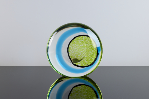 Livio Seguso (Italie 1930), blank glazen massieve schijf - Levio Seguso