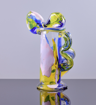 Willem Heesen, glazen veelkleurige kan, 'De kleuren van de Keizer', 900817 - Willem Heesen W.
