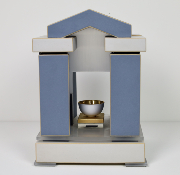 Wim Borst (Gouda 1946), keramiek/perspex sculptuur met titel 'Japanese Potter' - Wim Borst