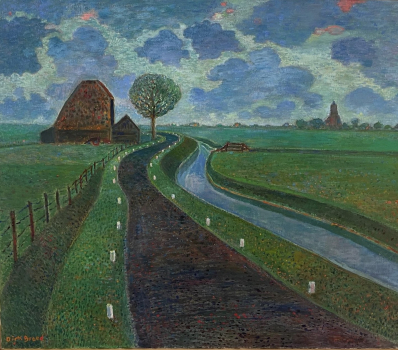 Dirk Breed, olieverf op doek, 'Haringhuizen'