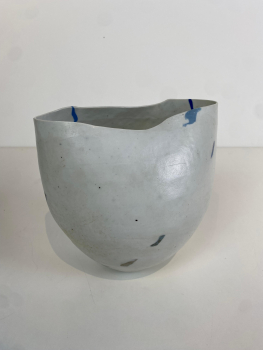 Babs Haenen (Amsterdam 1948)  keramische vaas, handgevormd, experimenteel werk, 1980 - Babs Haenen