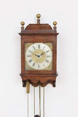 A rare Dutch walnut Amsterdam wall clock, Jacob Hasius, circa 1725