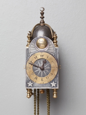 A rare English miniature lantern clock made for the Turkish market by Marwick Markham, circa 1740