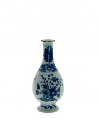 A Blue and White Delft Small Bottle