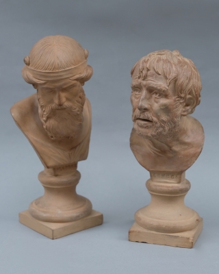Terracotta busts of Plato and Seneca by Giovanni Mollica - Giovanni Mollica