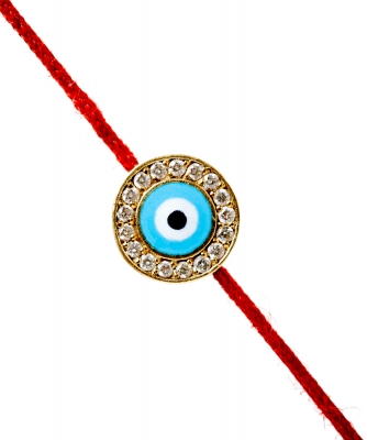 Aaron Basha Evil Eye with Diamonds on a Red Cord - Aaron Basha