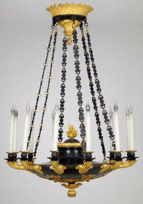 French Empire Discus Chandelier