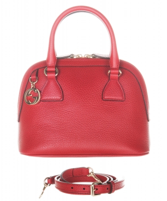 Gucci GG Charm Red Mini Dome Crossbody Bag - Gucci