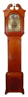 An English mahogany longcase clock with moonphase and date Alex Rae Dumfries circa 1770