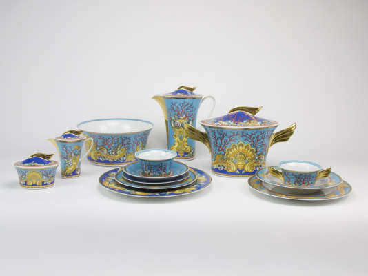 Versace, Porcelain dinnerware 'Les Trésors de la Mer', Rosenthal studio ...