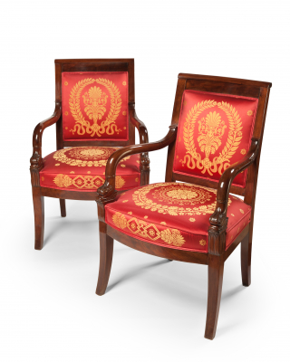 A Pair of Empire Armchairs
