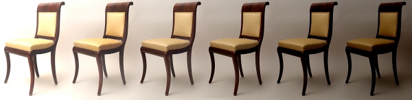 A Set of Six Empire Dining Chairs