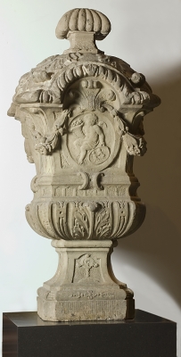 A Dutch Carved Sandstone Vase