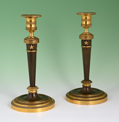 A pair of Directoire candlesticks
